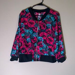 Floral Wind Suit Type Jacket